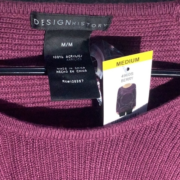 Design History NEW - Sz M - criss cross design front lightweight sweater - Picture 2 of 6